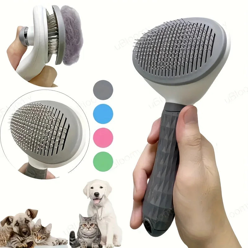 One-Click Pet Grooming Brush
